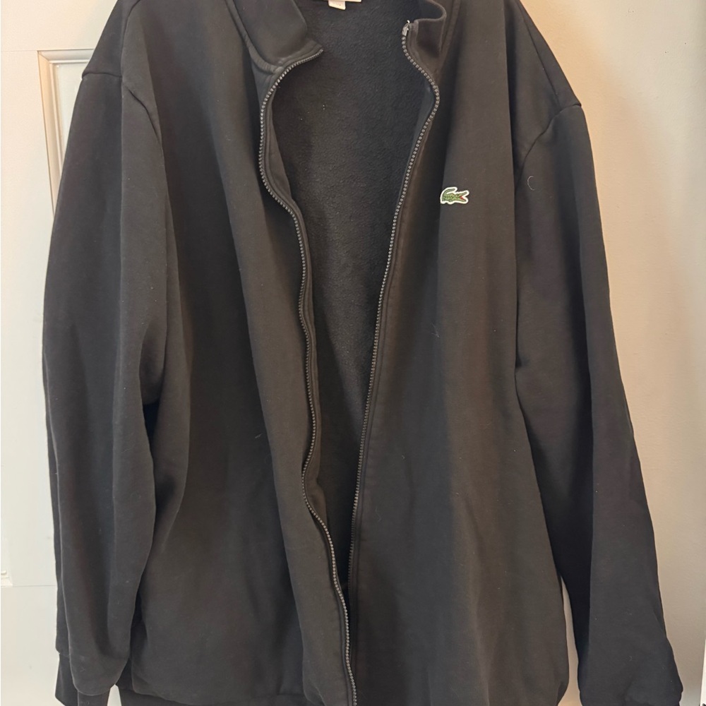 Lacoste Black Zip-Up Jacket